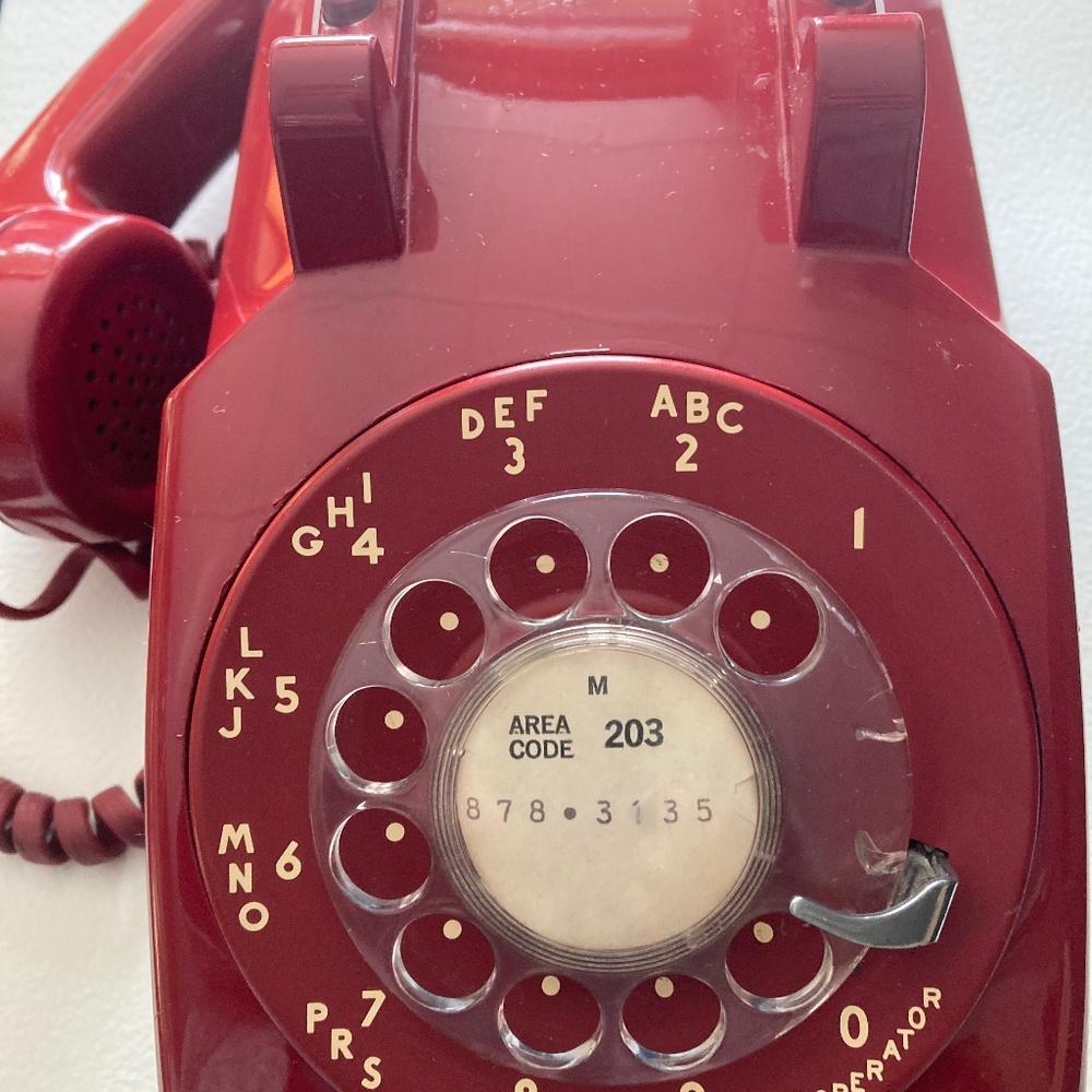 Rotary Vintage Red Telephone Western Electric - Picture 2 of 4
